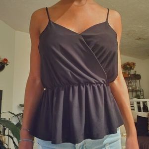 [21 Saints or Saints 21] Black Sleeveless spaghetti strap top